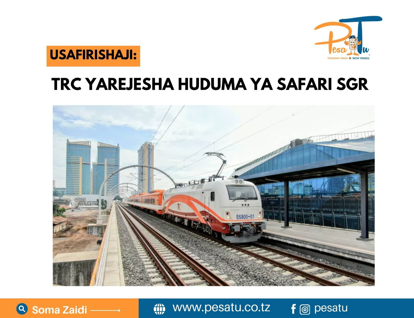 Safari zarejea SGR-TRC 1 Safari zarejea SGR - TRC | pesatu.co.tz